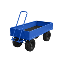 Carrito remolque con laterales de acero de 200 mm | Capacidad de 1000 kg